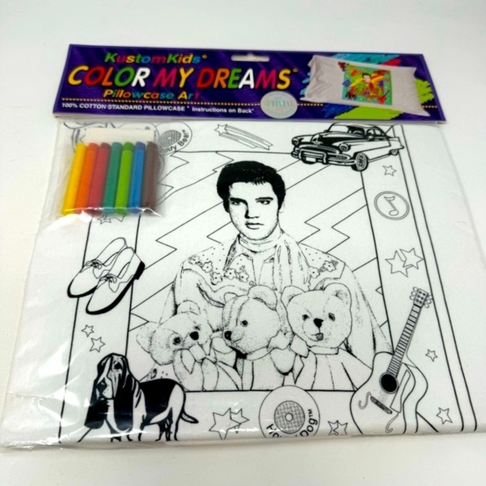 Vintage Elvis Presley Color My Dreams Pillowcase Art Kit by KustomKids